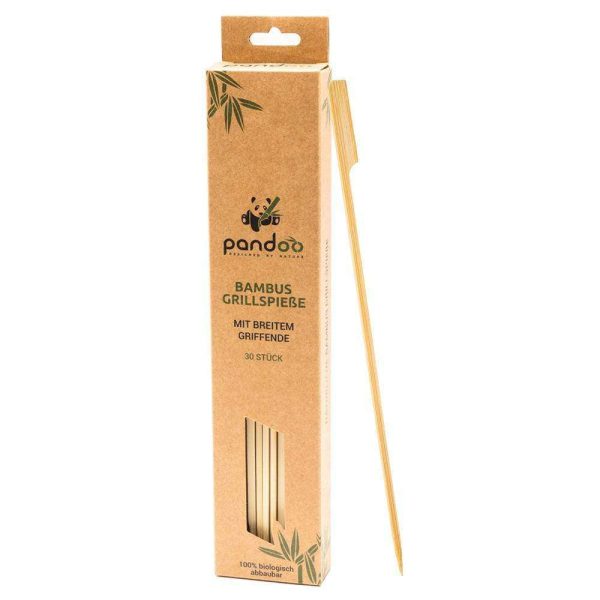 Grillsticks mit breitem Griff aus Bambus – Bild 2