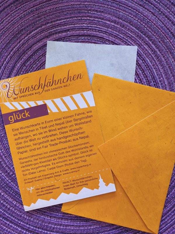 Wunschfahnen aus Blütenpapier – Bild 4